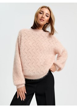 Sinsay - Sweter z ażurowym wzorem - kremowy ze sklepu Sinsay w kategorii Swetry damskie - zdjęcie 166316106