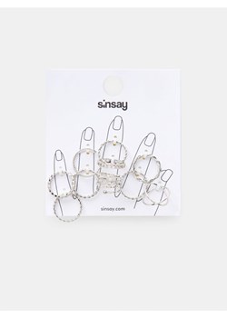Sinsay - Pierścionki 10 pack - srebrny ze sklepu Sinsay w kategorii Pierścionki - zdjęcie 166316455