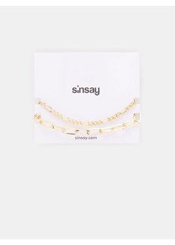 Sinsay - Bransoletki 2 pack - złoty ze sklepu Sinsay w kategorii Bransoletki - zdjęcie 166316458