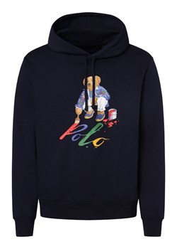 Polo Ralph Lauren Męska bluza z kapturem Mężczyźni granatowy nadruk ze sklepu vangraaf w kategorii Bluzy męskie - zdjęcie 166316635