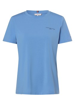 Tommy Hilfiger T-shirt damski Kobiety Bawełna niebieski jednolity ze sklepu vangraaf w kategorii Bluzki damskie - zdjęcie 166316636