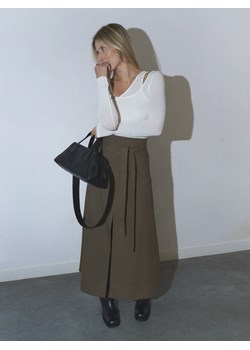 Reserved - Spódnica maxi z rozcięciem - ciemnozielony ze sklepu Reserved w kategorii Spódnice - zdjęcie 166317255