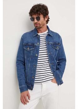 Pepe Jeans kurtka jeansowa męska kolor niebieski przejściowa ze sklepu ANSWEAR.com w kategorii Kurtki męskie - zdjęcie 166326215