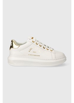 Karl Lagerfeld sneakersy skórzane KAPRI kolor biały KL62538 ze sklepu ANSWEAR.com w kategorii Buty sportowe damskie - zdjęcie 166326247