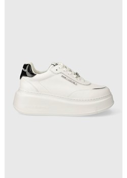 Karl Lagerfeld sneakersy skórzane ANAKAPRI kolor biały KL63519 ze sklepu ANSWEAR.com w kategorii Buty sportowe damskie - zdjęcie 166326257