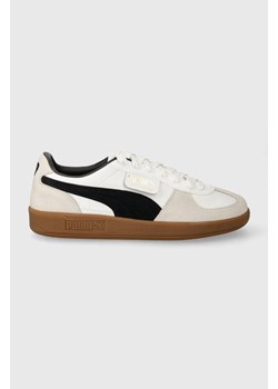 Puma sneakersy skórzane  Palermo kolor biały 396464 ze sklepu PRM w kategorii Buty sportowe damskie - zdjęcie 166327575