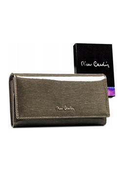 Duży portfel damski z lakierowanej skóry naturalnej na zatrzask— Pierre Cardin ze sklepu JK-Collection w kategorii Portfele damskie - zdjęcie 166341719