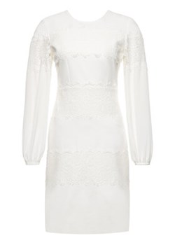 TWINSET Sukienka koktajlowa 192TT2211 Biały Regular Fit ze sklepu MODIVO w kategorii Sukienki - zdjęcie 166362427