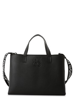 HUGO Damska torba shopper Kobiety Sztuczne włókno czarny jednolity ze sklepu vangraaf w kategorii Torby Shopper bag - zdjęcie 166368276