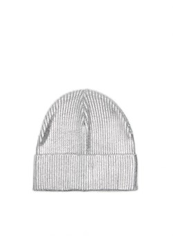 Cropp - Srebrna czapka beanie - srebrny ze sklepu Cropp w kategorii Czapki zimowe damskie - zdjęcie 166369369