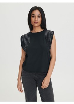 Sinsay - Koszulka z nadrukiem - czarny ze sklepu Sinsay w kategorii Bluzki damskie - zdjęcie 166370259