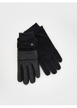 Reserved - Skórzane rękawiczki z zapięciem - ciemnoszary ze sklepu Reserved w kategorii Rękawiczki męskie - zdjęcie 166370805