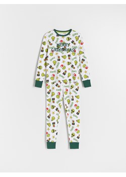 Reserved - Świąteczna piżama Grinch - biały ze sklepu Reserved w kategorii Piżamy dziecięce - zdjęcie 166370836