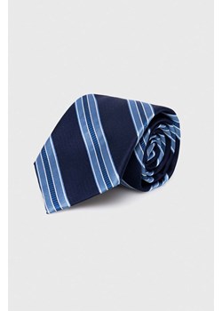 Michael Kors krawat jedwabny kolor granatowy MK0DT00086 ze sklepu ANSWEAR.com w kategorii Krawaty - zdjęcie 166374998