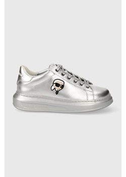 Karl Lagerfeld sneakersy skórzane KAPRI kolor srebrny KL62531M ze sklepu ANSWEAR.com w kategorii Buty sportowe damskie - zdjęcie 166375085
