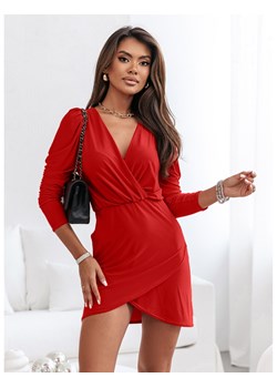 Sukienka na zakładkę TULIP - czerwona ze sklepu magmac.pl w kategorii Sukienki - zdjęcie 166377219