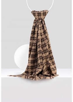 Ciepły brązowy szal w print ze sklepu Molton w kategorii Szaliki i chusty damskie - zdjęcie 166377338