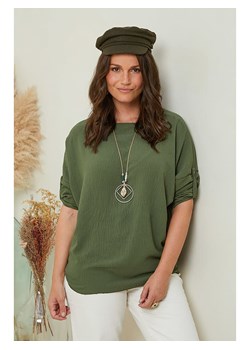 Curvy Lady Bluzka w kolorze khaki ze sklepu Limango Polska w kategorii Bluzki damskie - zdjęcie 166387727