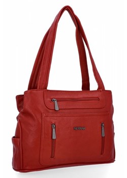 Bordowe Torebki Damskie Shopper Bag firmy Hernan (kolory) ze sklepu torbs.pl w kategorii Torby Shopper bag - zdjęcie 166388198