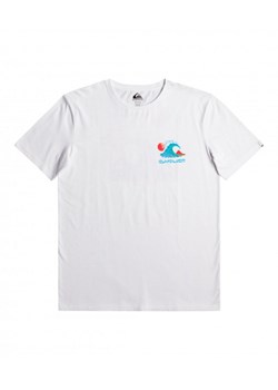 Męski t-shirt z nadrukiem QUIKSILVER Ocean Bed - biały ze sklepu Sportstylestory.com w kategorii T-shirty męskie - zdjęcie 166419697