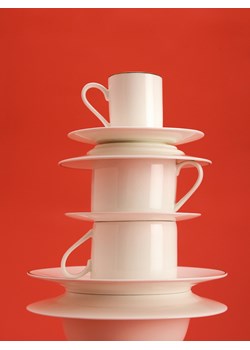 Reserved - Porcelanowa filiżanka ze spodkiem - biały ze sklepu Reserved w kategorii Filiżanki - zdjęcie 166425007