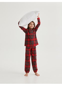 Reserved - Świąteczna flanelowa piżama w kratę - czerwony ze sklepu Reserved w kategorii Piżamy dziecięce - zdjęcie 166425026