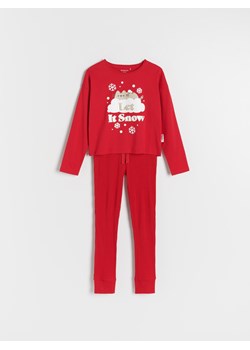 Reserved - Świąteczna piżama Pusheen - czerwony ze sklepu Reserved w kategorii Piżamy dziecięce - zdjęcie 166425059