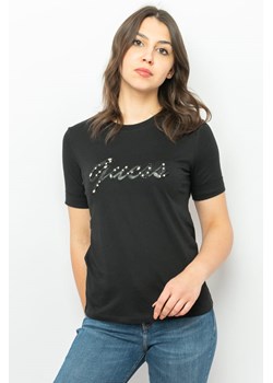 t-shirt damski guess w2bi15 k46d1 czarny ze sklepu Royal Shop w kategorii Bluzki damskie - zdjęcie 166427546