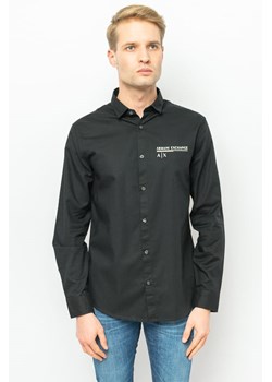 koszula męska armani exchange 6lzc17 znwwz czarna ze sklepu Royal Shop w kategorii Koszule męskie - zdjęcie 166427729