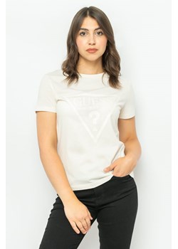 t-shirt damski guess v2yi07 k8hm0 beżowy ze sklepu Royal Shop w kategorii Bluzki damskie - zdjęcie 166430347