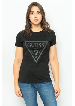 t-shirt damski guess v2yi07 k8hm0 czarny ze sklepu Royal Shop w kategorii Bluzki damskie - zdjęcie 166430355