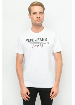 t-shirt męski pepe jeans pm508484 biały ze sklepu Royal Shop w kategorii T-shirty męskie - zdjęcie 166430456