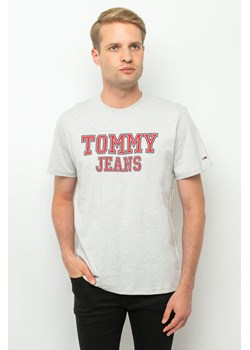 t-shirt męski tommy jeans dm0dm16405 szary ze sklepu Royal Shop w kategorii T-shirty męskie - zdjęcie 166430525