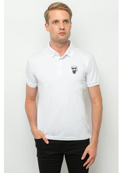 polo męskie karl lagerfeld 745022 500221 białe ze sklepu Royal Shop w kategorii T-shirty męskie - zdjęcie 166430597
