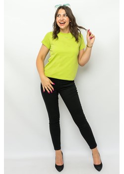 t-shirt damski pinko 100373 a0kp zielony ze sklepu Royal Shop w kategorii Bluzki damskie - zdjęcie 166430986