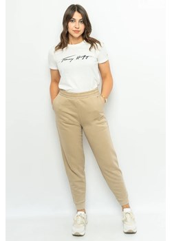 spodnie dresowe damskie  tommy hilfiger ww0ww31776 beżowy ze sklepu Royal Shop w kategorii Spodnie damskie - zdjęcie 166432015