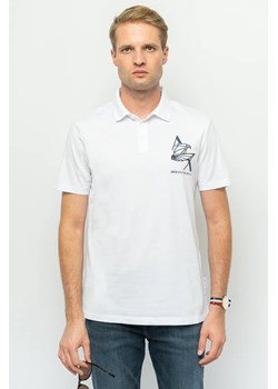 polo męskie armani exchange 6rzfal zj9tz biały ze sklepu Royal Shop w kategorii T-shirty męskie - zdjęcie 166432109