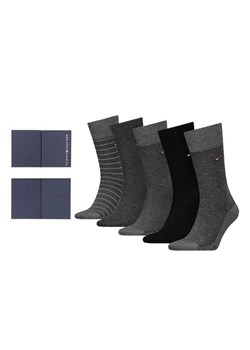 skarpety męskie tommy hilfiger 701224442  czarny, szary melanż (5 pack) ze sklepu Royal Shop w kategorii Skarpetki męskie - zdjęcie 166432207