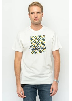 t-shirt męski pepe jeans pm509118 biały ze sklepu Royal Shop w kategorii T-shirty męskie - zdjęcie 166432506