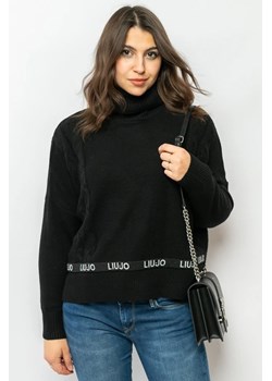sweter damski liu jo tf3051 ma55l czarny ze sklepu Royal Shop w kategorii Swetry damskie - zdjęcie 166432829