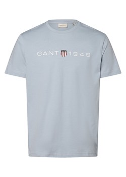 Gant T-shirt męski Mężczyźni Bawełna jasnoniebieski nadruk ze sklepu vangraaf w kategorii T-shirty męskie - zdjęcie 166447465