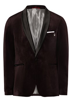 Finshley & Harding London Marynarka męska Mężczyźni Slim Fit Aksamit bakłażanowy jednolity ze sklepu vangraaf w kategorii Marynarki męskie - zdjęcie 166447479