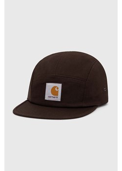 Carhartt WIP czapka z daszkiem bawełniana Backley Cap kolor brązowy z aplikacją I016607.47XX ze sklepu PRM w kategorii Czapki z daszkiem damskie - zdjęcie 166449888