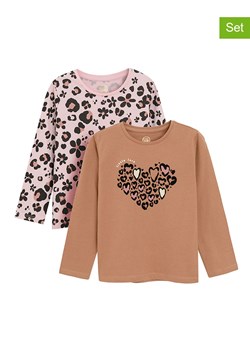 COOL CLUB Koszulki (2 szt.) w kolorze jasnoróżowo-brązowo-czarnym ze sklepu Limango Polska w kategorii Bluzki dziewczęce - zdjęcie 166450068