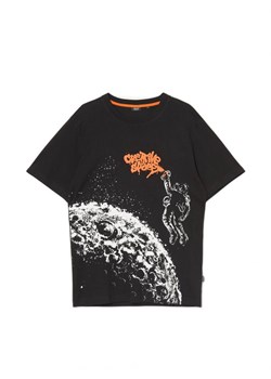 Cropp - Czarna koszulka z motywem kosmonauty - czarny ze sklepu Cropp w kategorii T-shirty męskie - zdjęcie 166455917