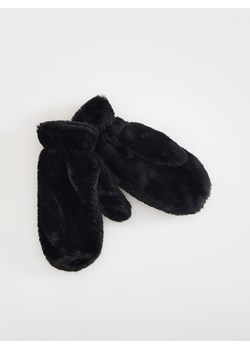 Reserved - Futrzane rękawiczki - czarny ze sklepu Reserved w kategorii Rękawiczki damskie - zdjęcie 166455987