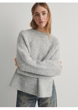 Reserved - Sweter z domieszką alpaki - jasnoszary ze sklepu Reserved w kategorii Swetry damskie - zdjęcie 166456135