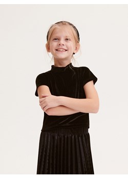 Reserved - T-shirt ze stójką - czarny ze sklepu Reserved w kategorii Bluzki dziewczęce - zdjęcie 166457175