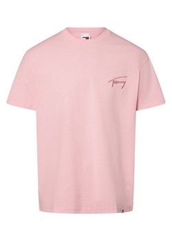 Tommy Jeans T-shirt męski Mężczyźni Bawełna różowy jednolity ze sklepu vangraaf w kategorii T-shirty męskie - zdjęcie 166457599