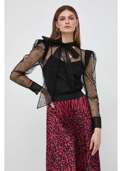 Karl Lagerfeld bluzka damska kolor czarny gładka ze sklepu ANSWEAR.com w kategorii Bluzki damskie - zdjęcie 166463129